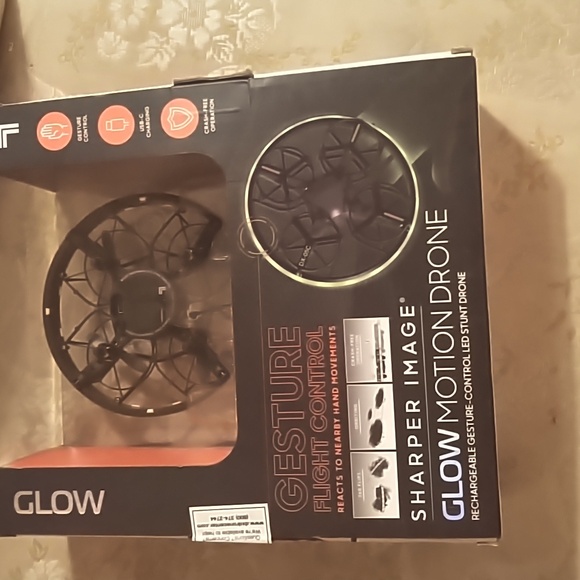 NIB SHARPER IMAGE glow motion rechargeable gesture-control stunt drone - Picture 3 of 5